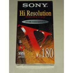 6 x Sony Hi Resolution VHS 3 Hour Video Cassette Tapes E-180 New Sealed