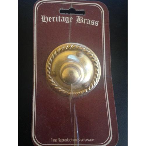 Heritage Polished Brass Georgian Bell Push