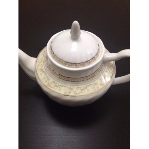 Designer Gold Fine Bone China 3 Piece Teapot Set