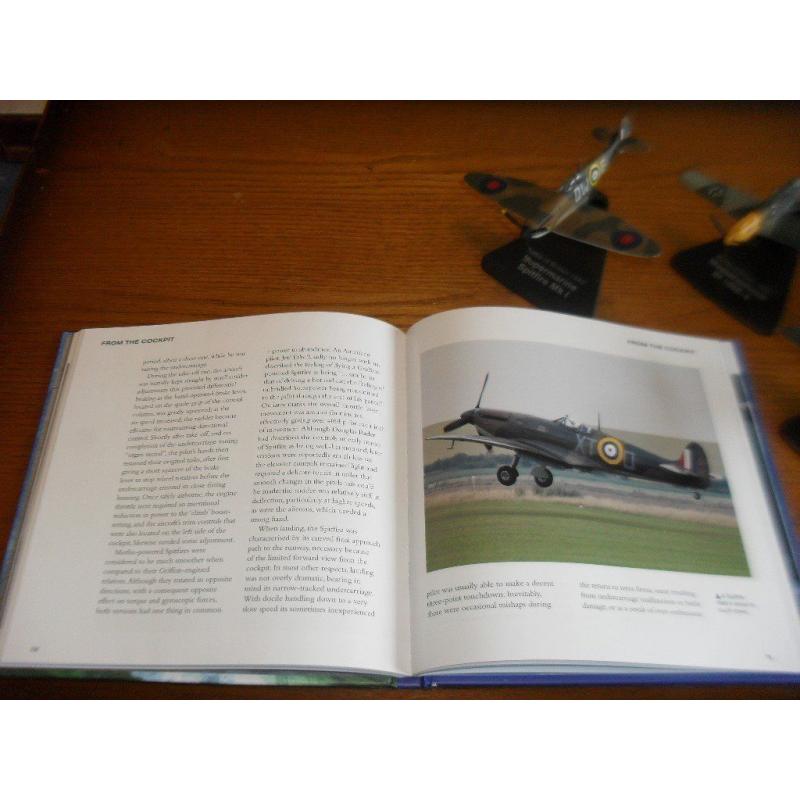 SPITFIRE HARDBACK BOOK AND COLLECTABLE AIRCRAFT MODELS