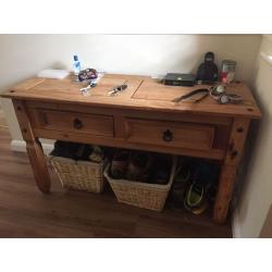 Pine cupboard/side table & draws