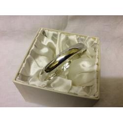 Silver-plated bangle - "oceans of love"