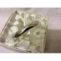 Silver-plated bangle - "oceans of love"