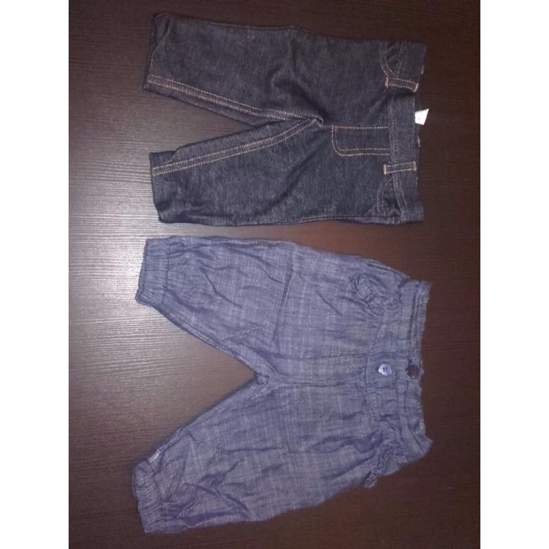 Two baby girl jeans (up to 3 months)