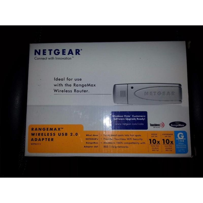 NETGEAR RANGEMAX WIRELESS USB 2.0 ADAPTER (WPN111)