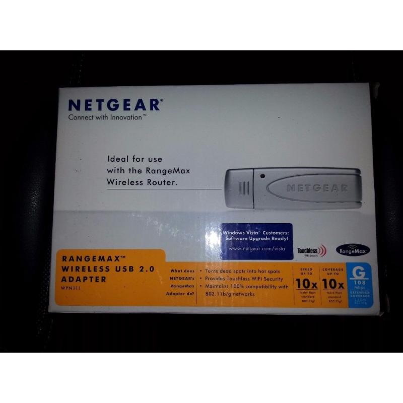 NETGEAR RANGEMAX WIRELESS USB 2.0 ADAPTER (WPN111)