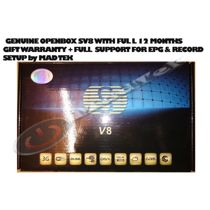 OpenBox SV8 Fully Setup with 12 Months Gift Dont be Conned by the cheaper clones
