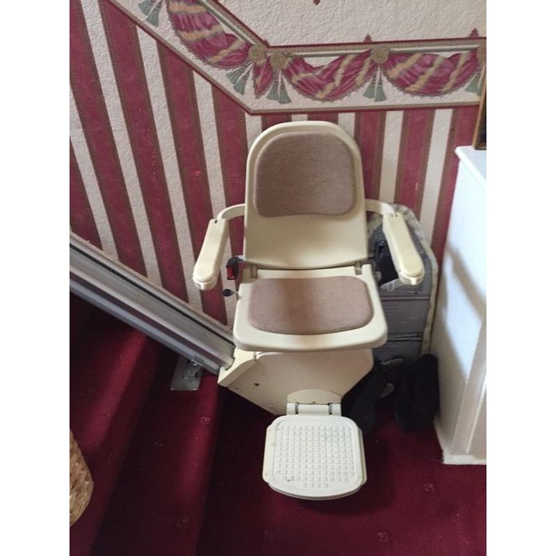 Straight track stairlift.