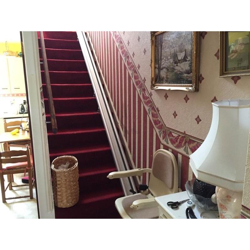 Straight track stairlift.
