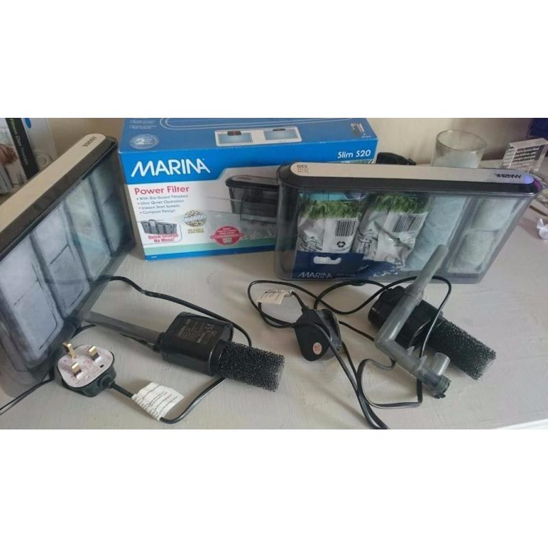 2 x MARINA SLIM AQUARIUM S20 FILTER