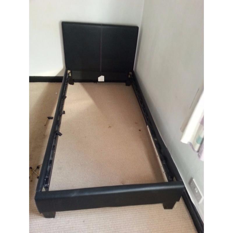 Faux Leather Single Bed Frame