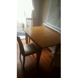 Dining table and 4 chairs