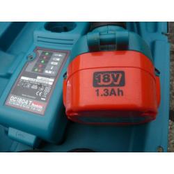 Makita Cordless combi Drill/Driver. 18v two batteries, charger & hardcase.