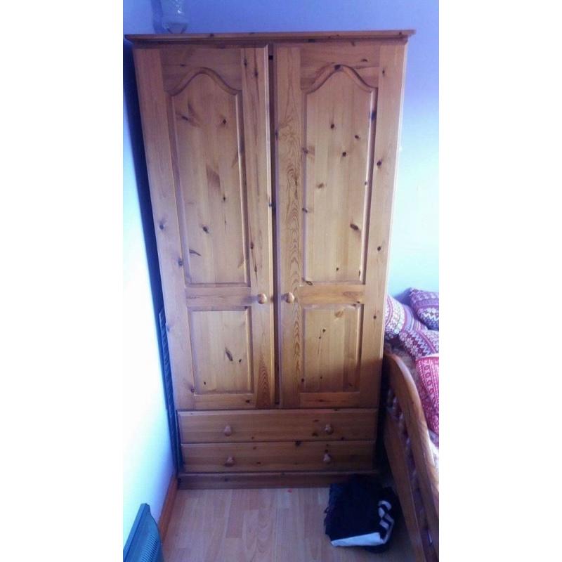 Pine bedroom furniture for sale (including double bed frame)