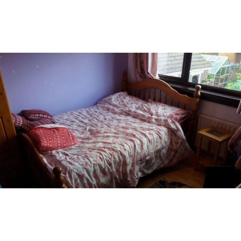 Pine bedroom furniture for sale (including double bed frame)