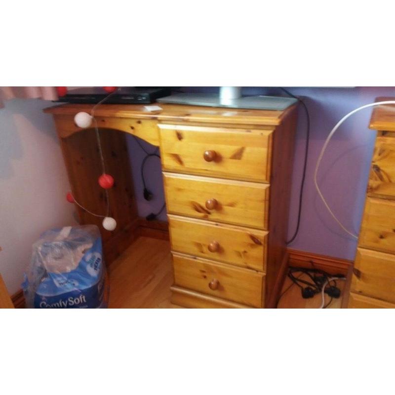 Pine bedroom furniture for sale (including double bed frame)