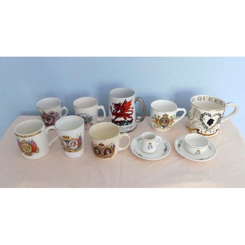 Royal Commemorative China Lots of various items on Mugs etc some over 100 years old