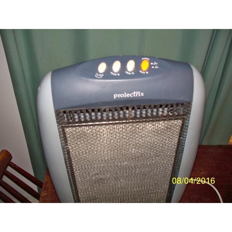 1200 watt [1.2kw] proelectix halogen heater, 1600 watt [1.6kw] warmlite halogen heater