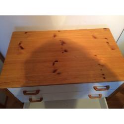 Melamine and oak drawers