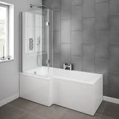 L Shaped Shower Bath