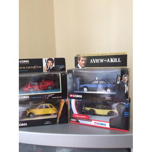 Four Corgi James Bond cars