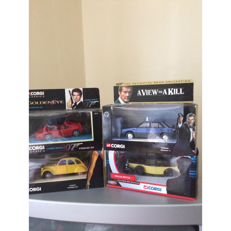 Four Corgi James Bond cars