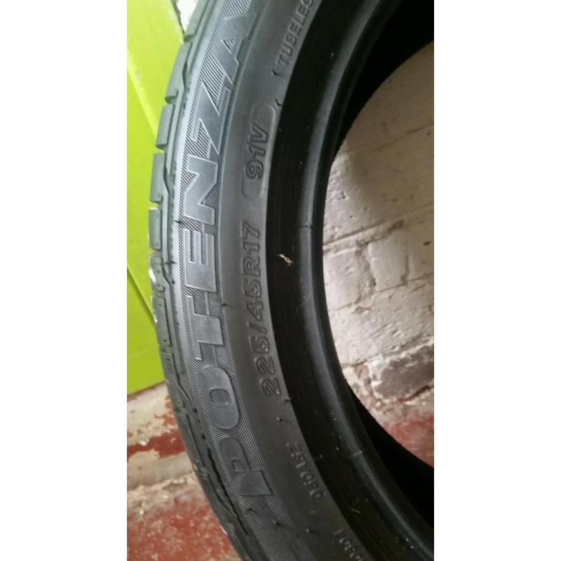 225 45 17 Bridgestone Potenza part worn