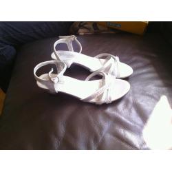 Girls silver sandles