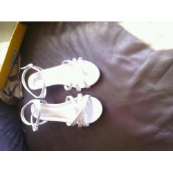 Girls silver sandles