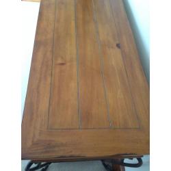 Console table antique pine