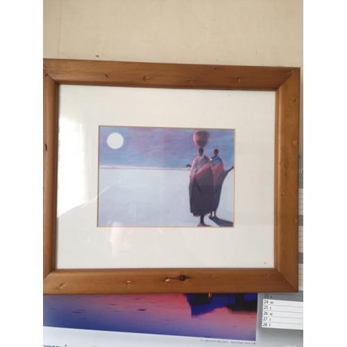 Set of 3 African Framed & Mounted Pictures