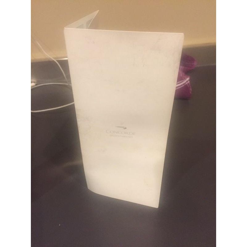 Ultra rare Concorde in flight questionnaire unused