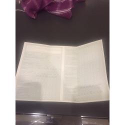Ultra rare Concorde in flight questionnaire unused