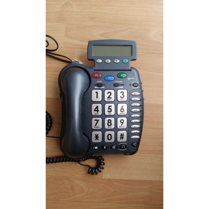 Geemarc Grey CL400 Clearsound Telephone With Extra Volume And Tone