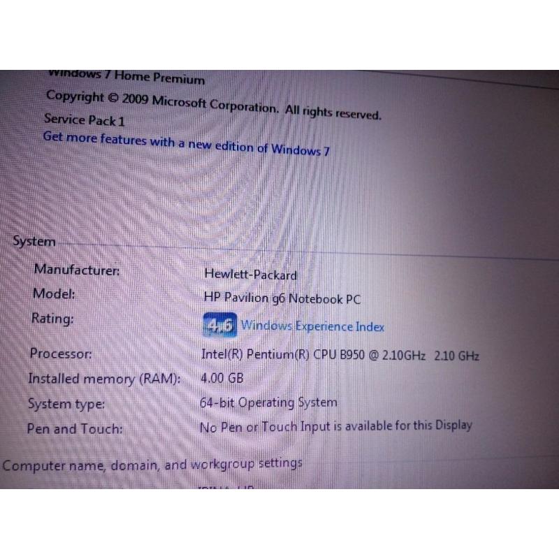 HP Pavilion G6 series