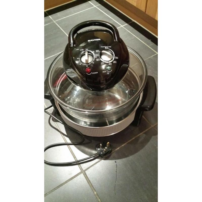 Lightly used SALTER 17L Halogen Oven with Extender