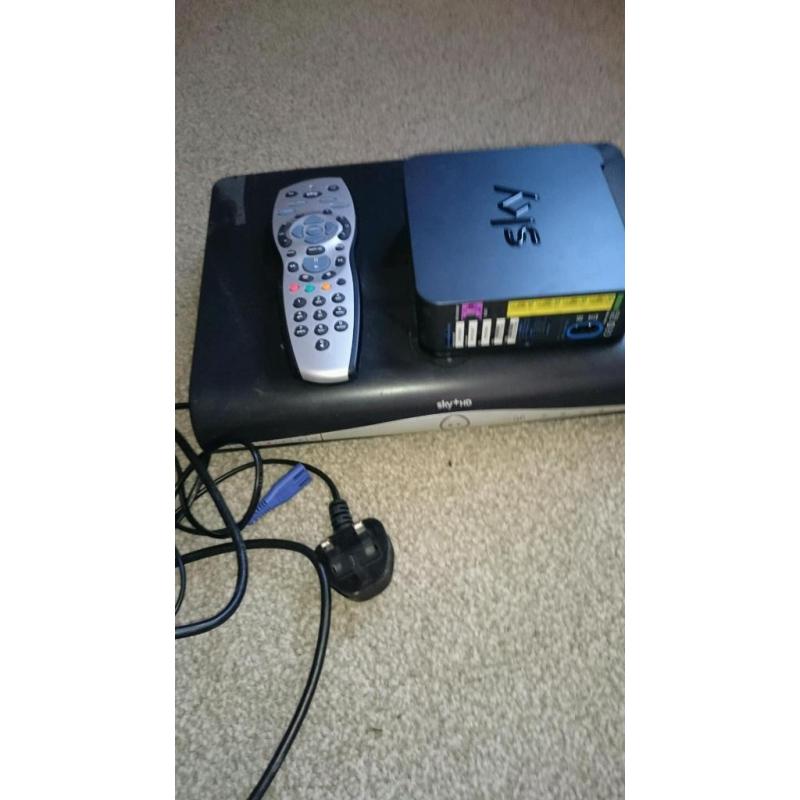 Sky plus HD box and router