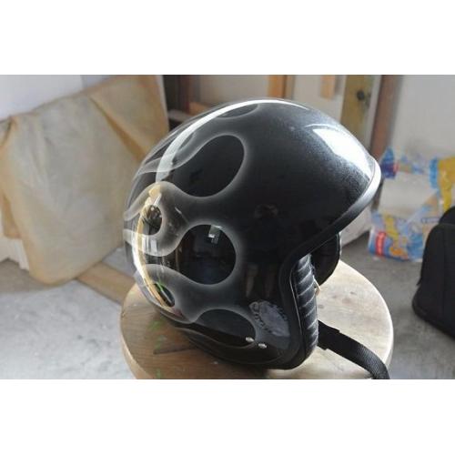 DAVIDA JET OPEN FACE FLAMED MOTORCYCLE HELMET