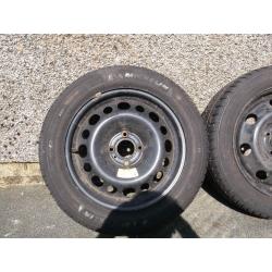 2x wheels and tyres for pgt 207/208