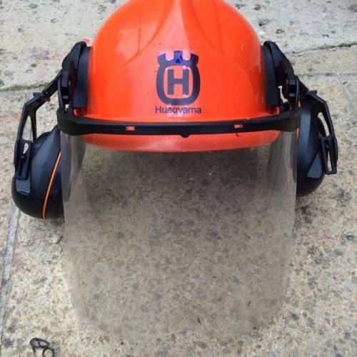Chainsaw helmet with visor