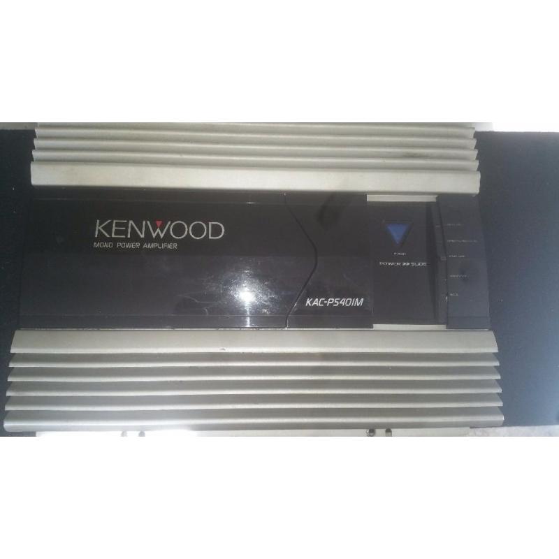 Fusion double bass box kenwood 1200watt mono amp