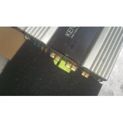 Fusion double bass box kenwood 1200watt mono amp