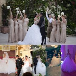 Designer one of a kind YSA Makino wedding couture Dress (Ivory)