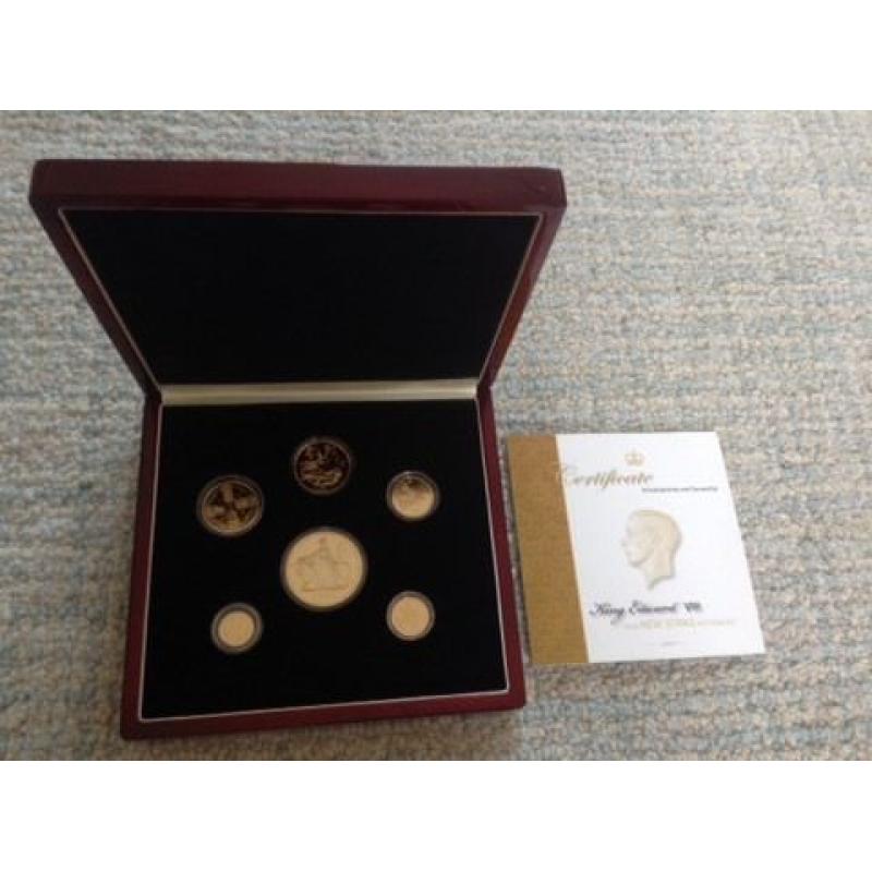 KING EDWARD Vlll 1936 GOLD STRIKE PATTERN COLLECTORS SET OF COINS