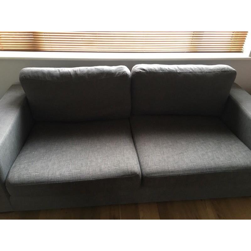 Grey 4 seater fabric sofa