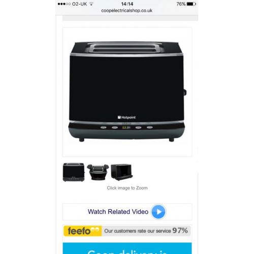 Hotpoint digital toaster
