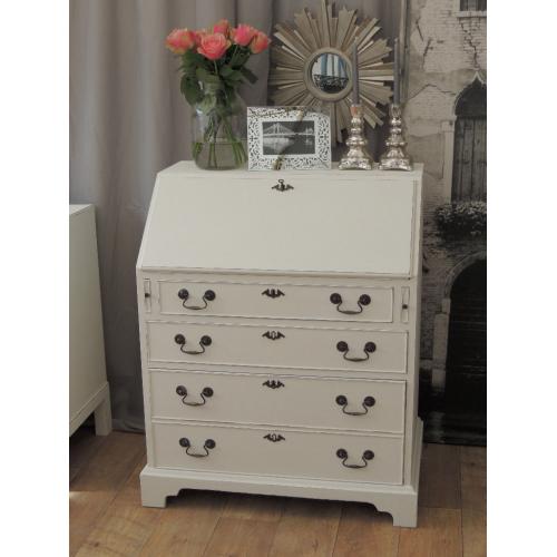 Beautiful vintage shabby chic bureau with three drawers