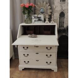 Beautiful vintage shabby chic bureau with three drawers