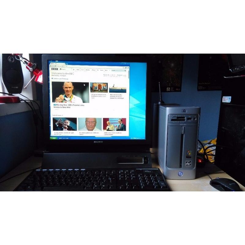 HP Pavilion Slimline s7510uk Desktop PC with Sony SDM-E96D 19'' LCD monitor