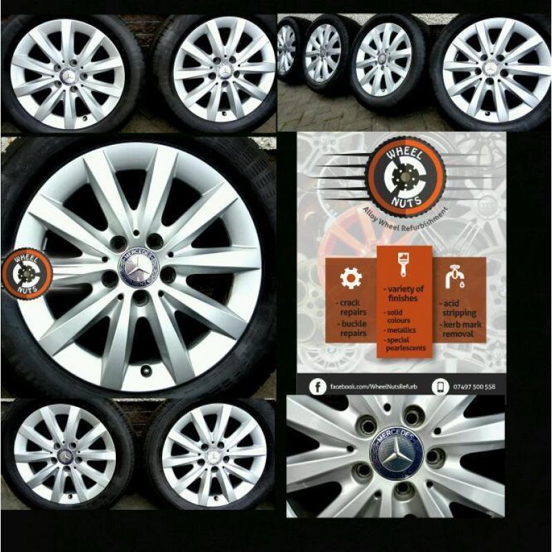 Stunning 16” Genuine Mercedes alloys, perfect condition, as new premium tyres.